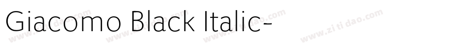 Giacomo Black Italic字体转换